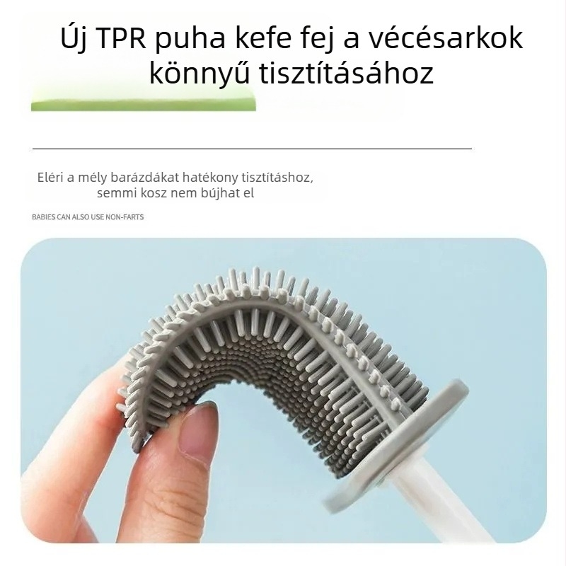Nincs holtszögű WC-kefe Háztartási WC Falra szerelhető WC-kefe Eszköztisztító Szilikon WC-kefe