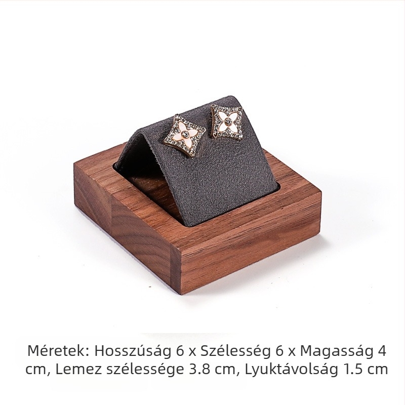 Dió ékszerállvány Retro egyszerű stílusú fülbevaló-kiállító állvány Ékszerpult Arany és ezüst fülbevalók Fülbevaló-kiállító kellékek