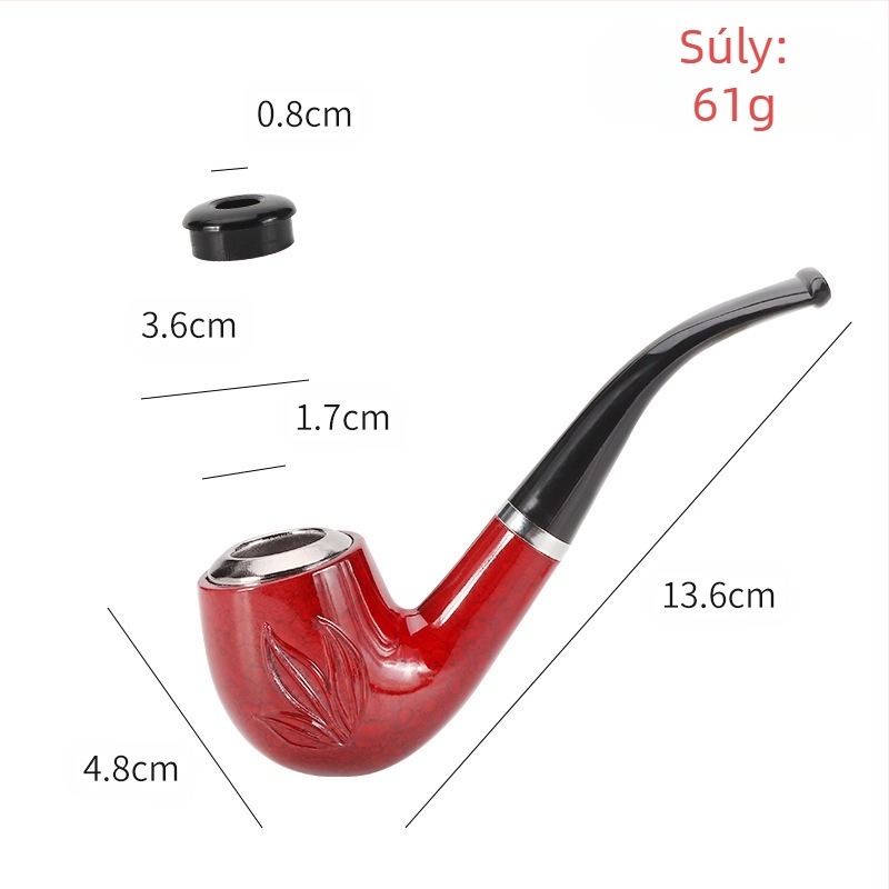 Forró eladású kezdő gyakorló gyantapipa cigaretta kettős felhasználású klasszikus ívelt fém pipafej, kivehető és mosható, közvetlenül raktáron, nagykereskedelemben