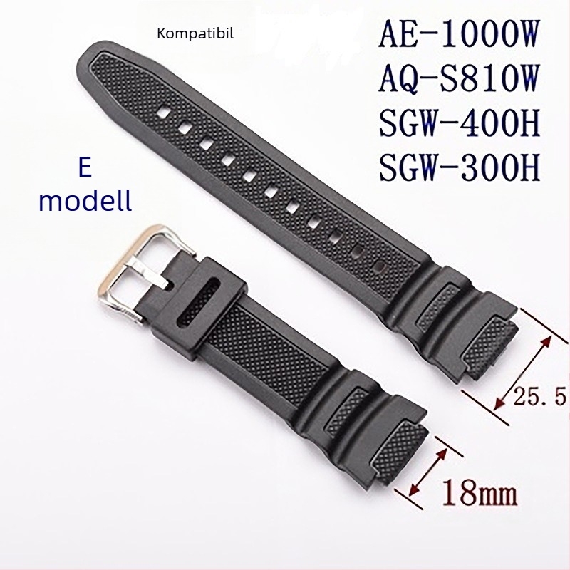 18 mm-es konvex AE-1000w AQ-S810W SGW-400H/300h szilikon pótpánt csere