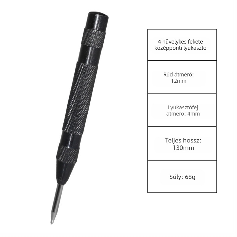 Automatikus középponti lyukasztó, nagy keménységű lyukasztó, automatikus minta lyukasztó, 130 mm-es ablaktörő biztonsági menekülőeszköz