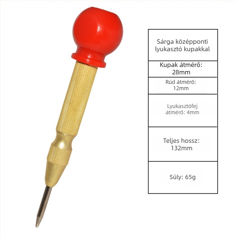 Automatikus középponti lyukasztó, nagy keménységű lyukasztó, automatikus minta lyukasztó, 130 mm-es ablaktörő biztonsági menekülőeszköz