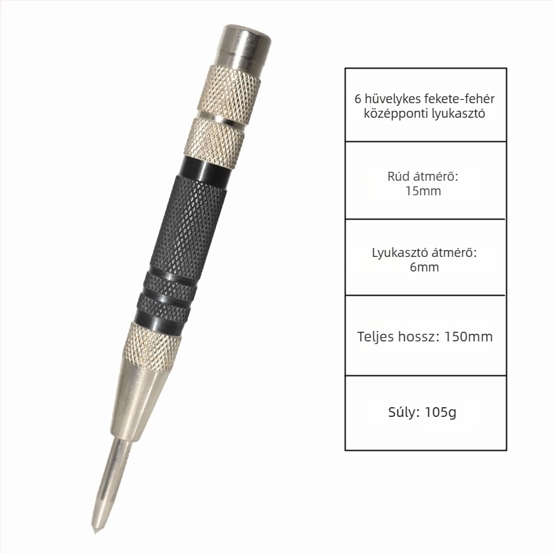 Automatikus középponti lyukasztó, nagy keménységű lyukasztó, automatikus minta lyukasztó, 130 mm-es ablaktörő biztonsági menekülőeszköz