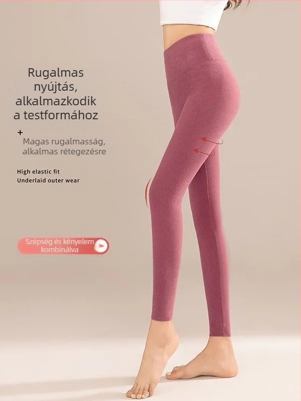 Őszi és téli sokoldalú, kétoldalas, meleg bársony leggings, magas derekú, női hasösszehúzó, csípőemelő, karcsúsító, kényelmes hosszú alsónadrág
