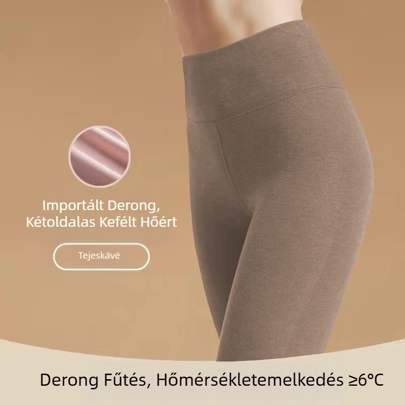 Őszi és téli sokoldalú, kétoldalas, meleg bársony leggings, magas derekú, női hasösszehúzó, csípőemelő, karcsúsító, kényelmes hosszú alsónadrág