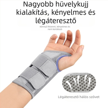 Csuklórögzítő férfiaknak és nőknek acéllemezes támasztékkal, légáteresztő csuklópánttal az ízületek rögzítéséhez és a tenyér védelméhez