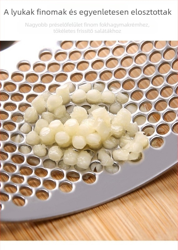 Kézi gyűrűs fokhagymaprés egy generáció vastag 304 rozsdamentes acélból készült konyhai háztartási fokhagyma dübörgés fokhagymaőrlés fokhagyma