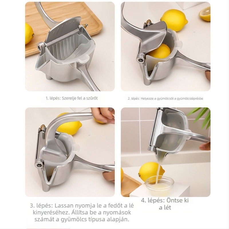 Német kézi gyümölcscentrifuga narancslé facsaró háztartási gyümölcs kis gyümölcscentrifuga gránátalma prés citromlé műtárgy