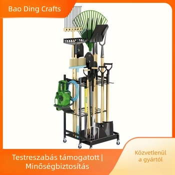 Amazon határokon átnyúló vas kerti szerszámtároló állvány függő lapát felmosó tároló állvány padlón álló kerti szervezet