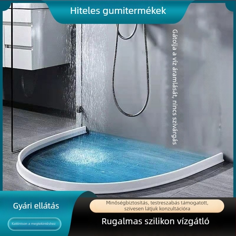 Szilikon hajlítható vízzáró fürdőszobai műtárgy vízálló gát WC vízzáró zuhanyzó vízzáró padlógát
