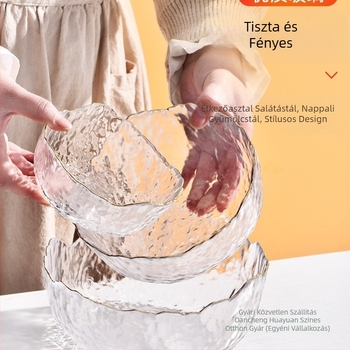 Kristályüveg gyümölcstányér, akadálymentesített luxus otthoni nappali dohányzóasztal, cukorkakiállítási tányérkosár, salátástál 2025 új gyümölcstányér