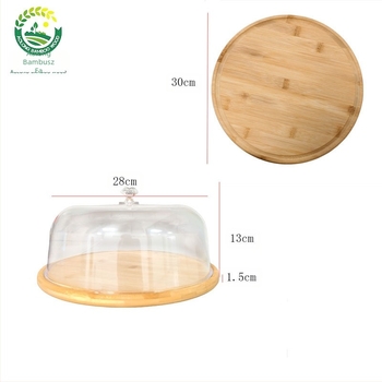 Kreatív torta tányér dim sum tálca egyszerű átlátszó akril borítás desszert asztal torta gyümölcs tányér kijelző tányér bambusz