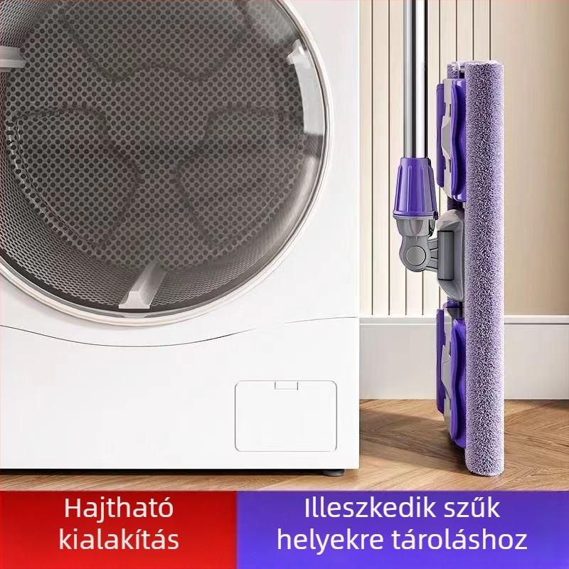 Lapos felmosórongy háztartási, lusta, cserélhető felmosórongy száraz és nedves, kettős felhasználású, egyfelmosós, tiszta, kéz nélküli lapos felmosórongy
