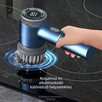 Elektromos edénykefe Újratölthető tisztító mosogatókefe Multifunkcionális kézi vezeték nélküli edénytisztító konyhai elektromos mosogatóeszköz