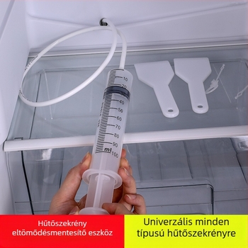 Hűtőszekrény lefolyólyuk kotrókefe tisztítóeszköz hideg helyiség lefolyócső víz jég elzáródás tisztító kotró