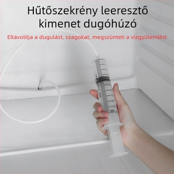Hűtőszekrény lefolyólyuk kotrókefe tisztítóeszköz hideg helyiség lefolyócső víz jég elzáródás tisztító kotró