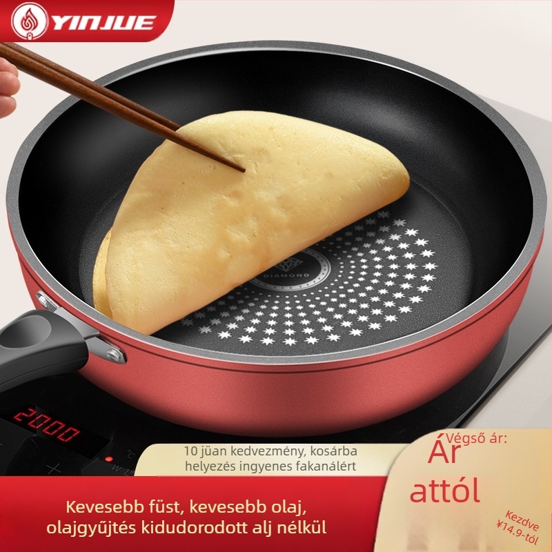 Tapadásmentes serpenyő Háztartási omlett Palacsinta Steak Serpenyő Tapadásmentes gáztűzhely Palacsinta serpenyő Indukciós tűzhely