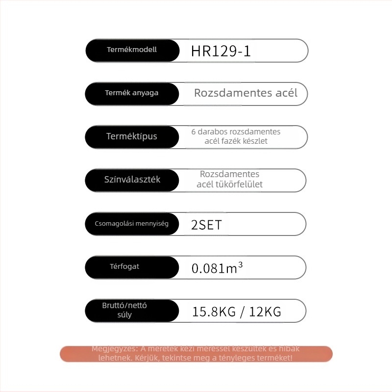 Rozsdamentes acél leveses edénykészlet 6 darabos háztartási export konyhai leveses edény kombináció határokon átnyúló gáz binaurális tejeskanna