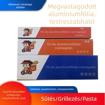 613-as ónfólia kereskedelmi nagy tekercsben 615-ös szállodai barbecue grillezett hal csirke körömpor speciális, magas hőmérsékletnek ellenálló alumíniumfólia ónfólia nagykereskedelem