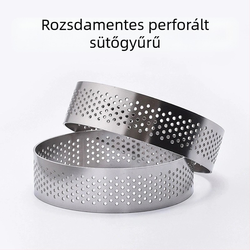Lyukas mousse gyűrű rozsdamentes acél mousse gyűrű kerek tortagyűrű konyhai sütőeszköz torta mousse forma