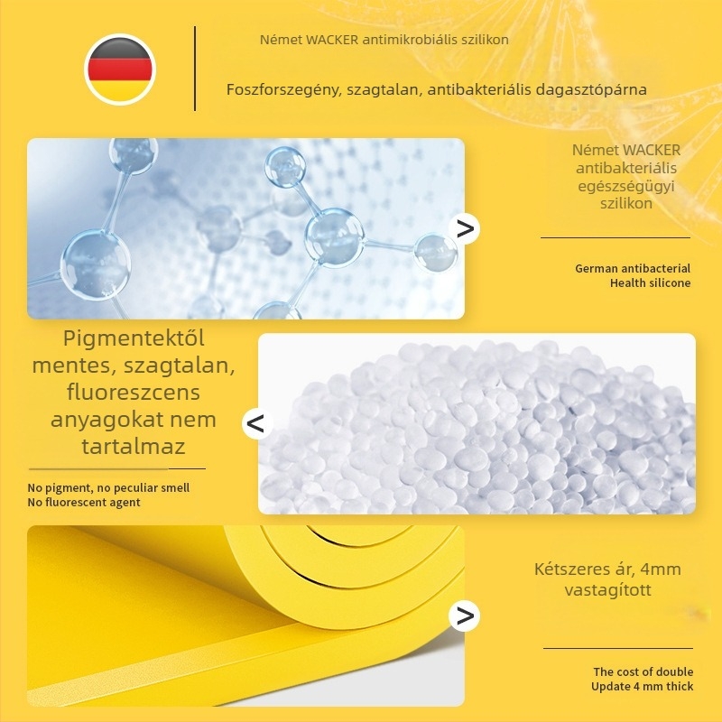 Élelmiszeripari minőségű sütőpapírral bélelt háztartási és tésztalap vágódeszka és tészta tárgy szilikon dagasztópárna megvastagodott