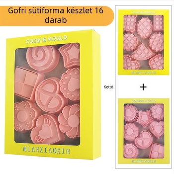 [16 darabos készlet] Gofriforma Krémlekváros Szendvics Süti Süti Kivágó Forma Összecsukható Sütőforma