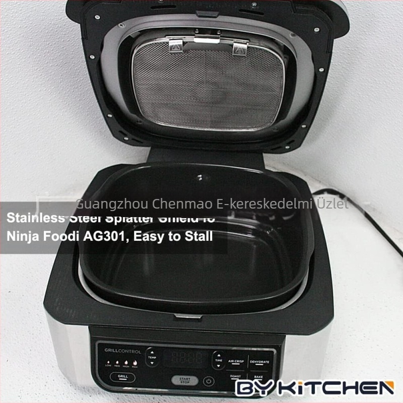 Ninja Foodi AG301 légkeveréses fritőzhöz alkalmas, levehető, 304-es rozsdamentes acél fritőzvédővel