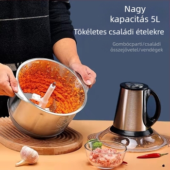 Határokon átnyúló 5 literes főzőgép rozsdamentes acélból készült multifunkciós nagy kapacitású húsdaráló elektromos húsdaráló háztartási húsdaráló