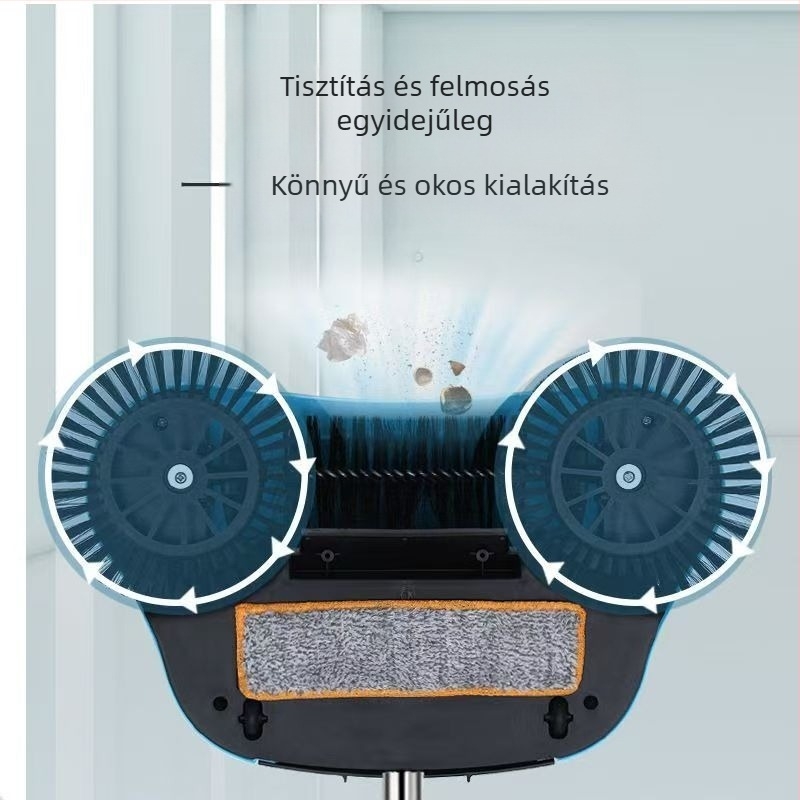 Háztartási kézi porszívó, kettős célú seprű, puha seprű, szemeteslapát, kombinált lusta haj seprű