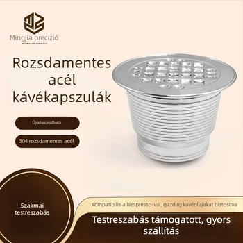 Gyárilag testreszabott, kompatibilis Nestlé rozsdamentes acél kávékapszula-pohár Nespresso keringető töltőpohár szűrőhéj
