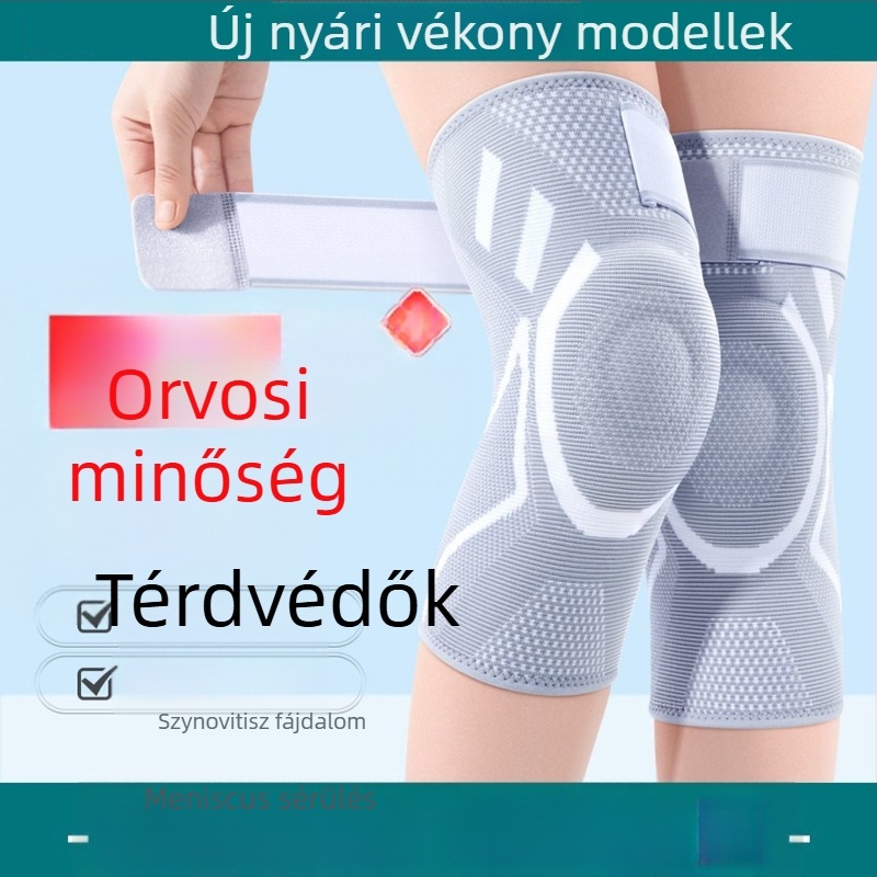 Orvosi térdvédők, Professzionális meniszkuszvédők, Kosárlabda lábvédők, Kerékpározáshoz, Vékony, Lélegző és Könnyű