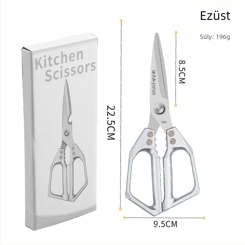 Rozsdamentes acél olló otthoni konyhába, speciális erős csirkecsont olló, multifunkcionális grill olló, élelmiszer-halölő olló, FCM