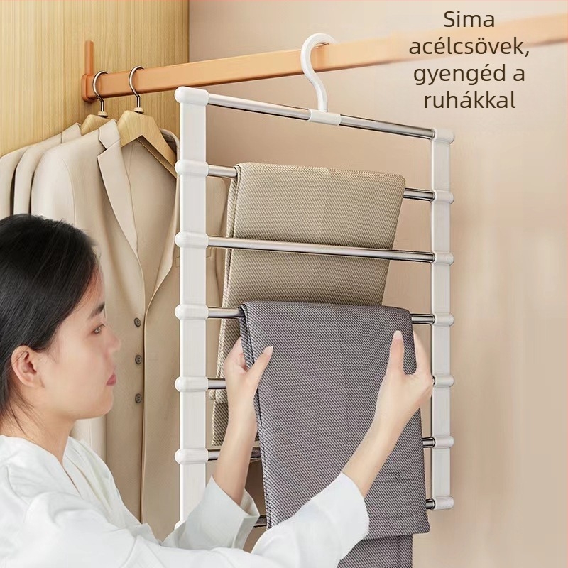 Többrétegű, multifunkcionális háztartási nadrágtartó, csúszásmentes, varratmentes nadrágtartó, speciális összecsukható tárolószervező