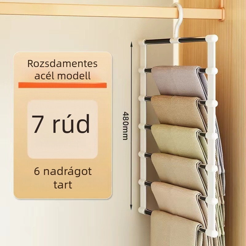 Többrétegű, multifunkcionális háztartási nadrágtartó, csúszásmentes, varratmentes nadrágtartó, speciális összecsukható tárolószervező