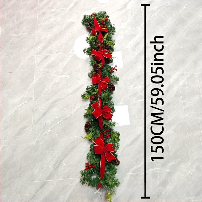 Hua Mo 2025 Határokon átnyúló Temu új karácsonyi szövet rattan karácsonyi hangulat udvari ajtó függő barkács dekoráció lépcső