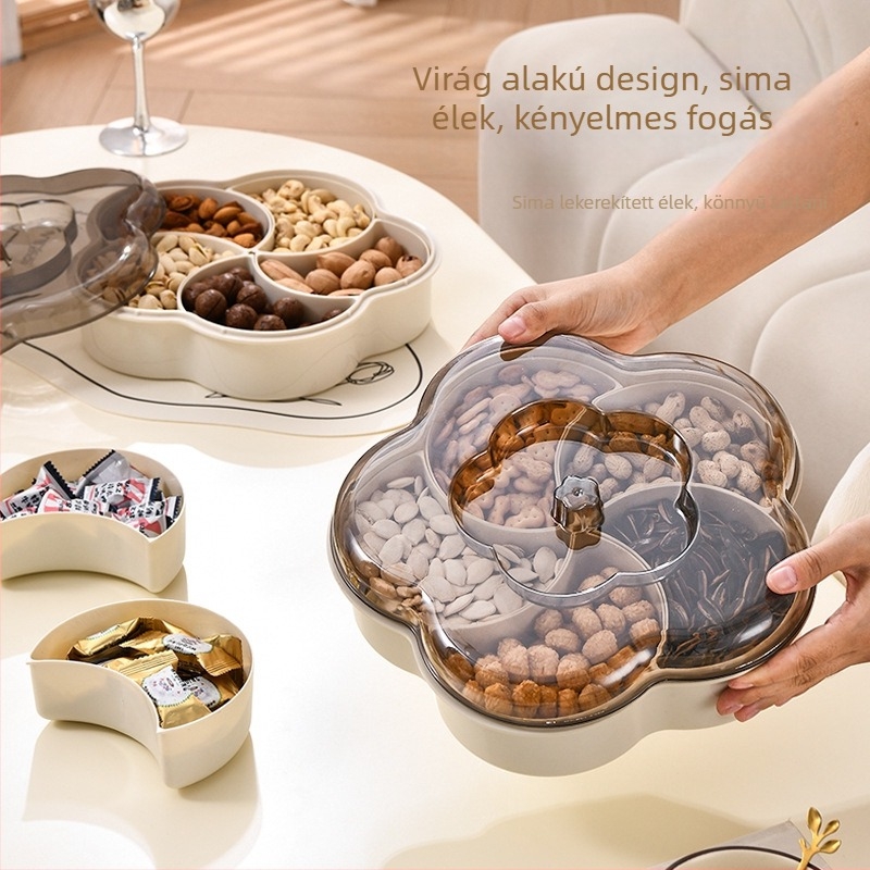 Changze szirmok öt négyzet alakú aszalt gyümölcstányér nappaliba, háztartásba, új, nedvesség- és porálló gyümölcstányér, egyszerű stílusú dohányzóasztal ételtányér