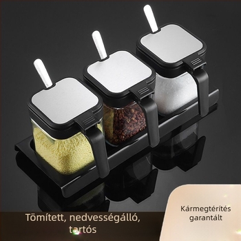 Konyhai tároló fűszeres üveg üveg sós üveg fűszeres üveg háztartási fűszersó nátrium-glutamát fűszerdoboz