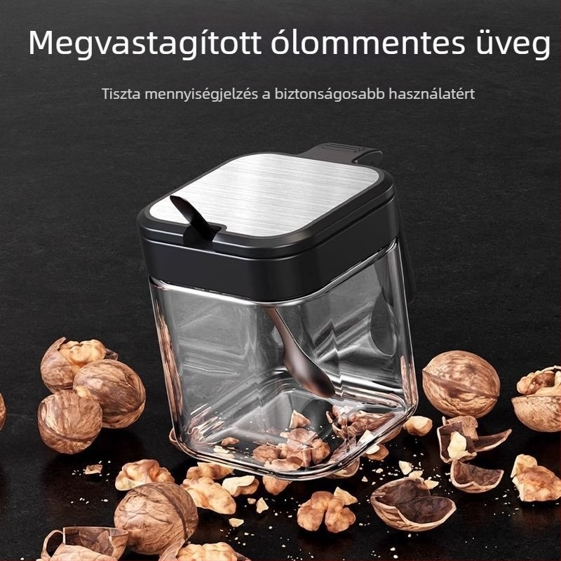 Konyhai tároló fűszeres üveg üveg sós üveg fűszeres üveg háztartási fűszersó nátrium-glutamát fűszerdoboz