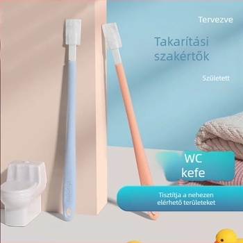 Háztartási WC-kefe tisztítása WC-kefe nélkül, holtszögű rés dobása eldobható WC-kefe esetén