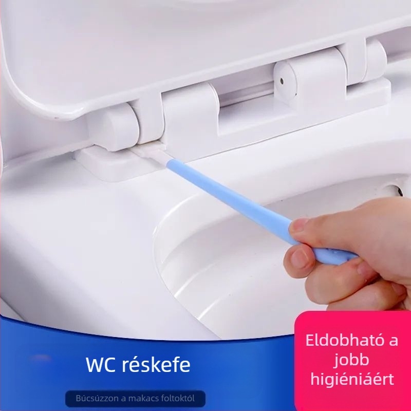 Háztartási WC-kefe tisztítása WC-kefe nélkül, holtszögű rés dobása eldobható WC-kefe esetén