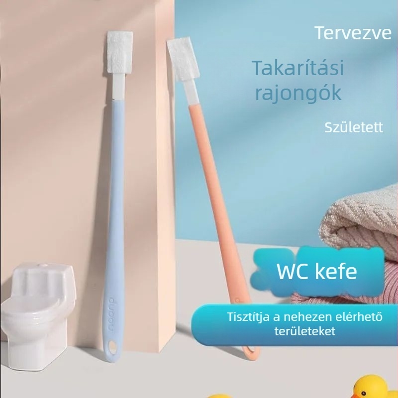 Háztartási WC-kefe tisztítása WC-kefe nélkül, holtszögű rés dobása eldobható WC-kefe esetén