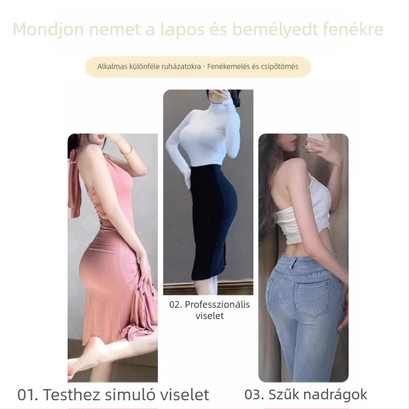 Párnázott fenékemelő farmer a fenék kiemelésére és formálására, unisex vastagított csípőemelő varázslat barack alakú és gyönyörű fenékért