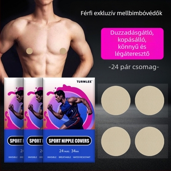 Orvosi, nem érzékeny, eldobható, dudorgátló mellbimbó-matrica fiúknak, láthatatlan maratoni sportokhoz, súrlódásgátló férfi mellmatrica