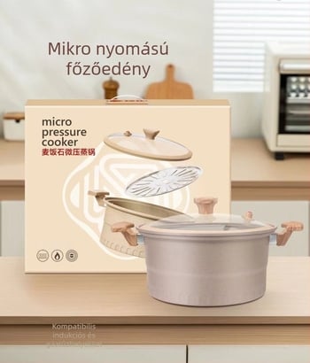 Gyári új mikronyomásos edény, multifunkcionális főzőedény, háztartási tapadásmentes edény, leveses rakott edény, indukciós főzőlap, gáztűzhely, univerzális