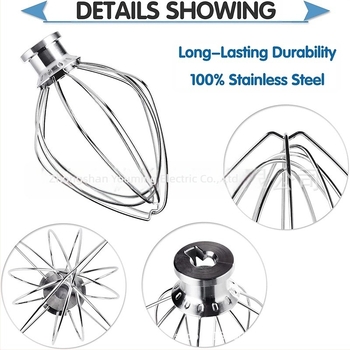 KN256WW 6QT tojáshabtejszínhab rozsdamentes acélból készült KitchenAid függőleges konyhai kincseskeverő tartozékok