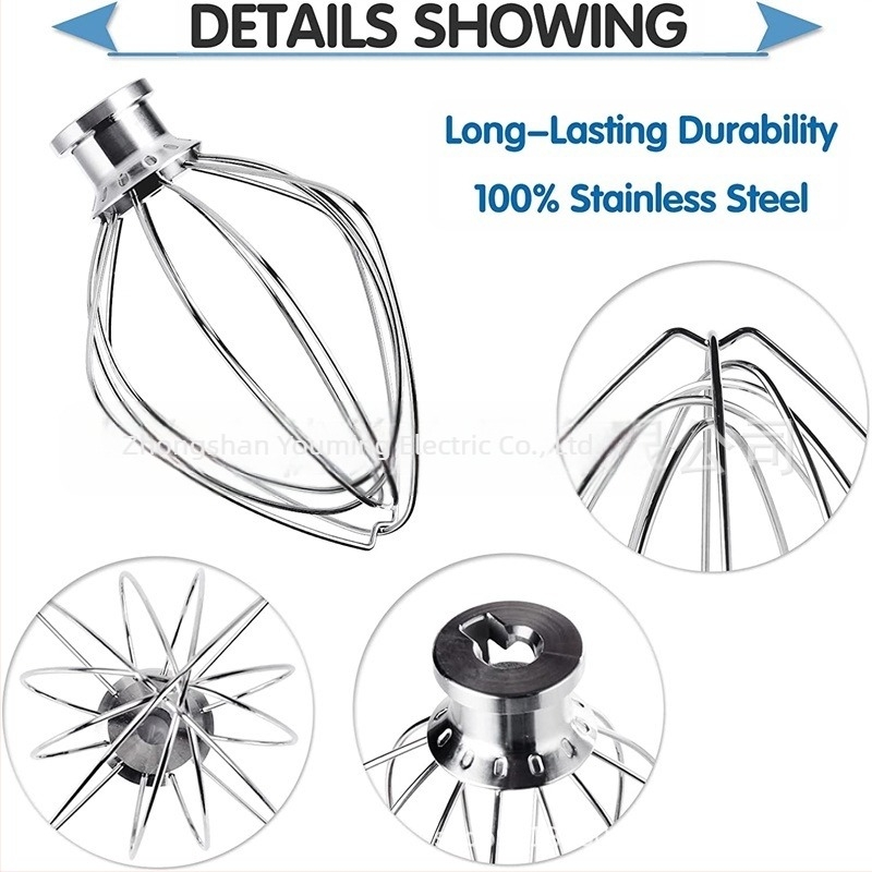 KN256WW 6QT tojáshabtejszínhab rozsdamentes acélból készült KitchenAid függőleges konyhai kincseskeverő tartozékok