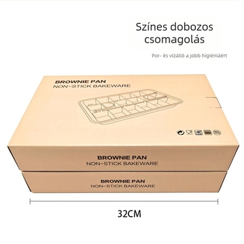 raktáron 18 db fehér, tömör aljú, négyzet alakú, tapadásmentes kenyérsütő forma, süteménysütő eszközök, brownie tepsi