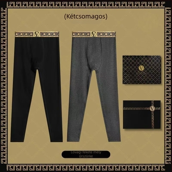 Ősz/téli új férfi német bársony őszi nadrág polár béléssel vastagított meleg nadrág férfi szűk szabású hidegálló leggings pamut nadrág nagykereskedés