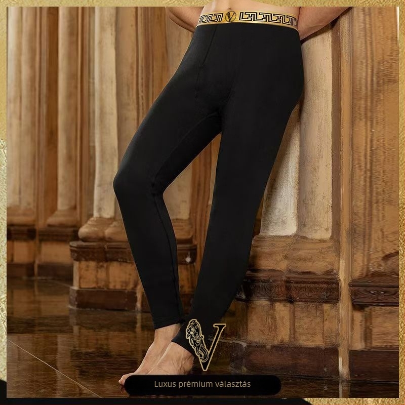 Ősz/téli új férfi német bársony őszi nadrág polár béléssel vastagított meleg nadrág férfi szűk szabású hidegálló leggings pamut nadrág nagykereskedés