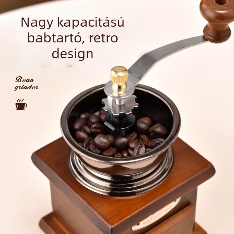 Határokon átnyúló, kézzel forgatható kávédaráló Retro mini daráló kávédarálóhoz, forró kávézó díszekhez